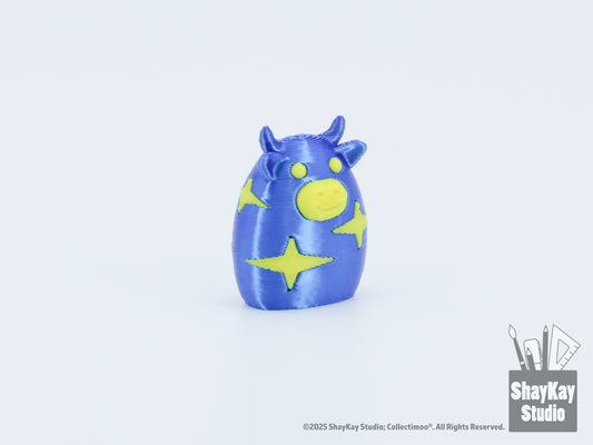Micro Bright Blue Starry Moo