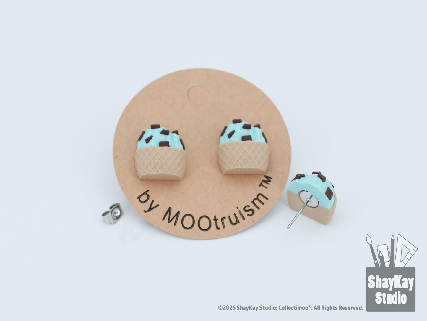 Mint Ice Cream Earrings