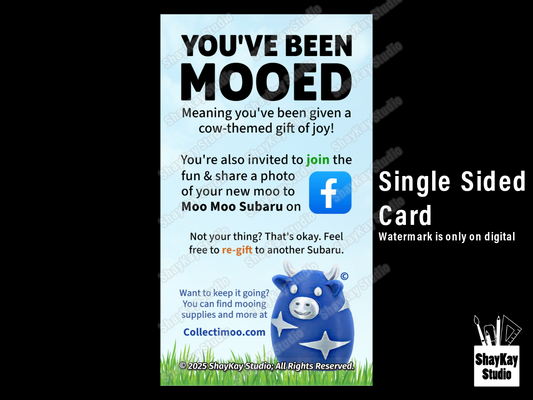 Moo Moo Subaru Mooing Card 12pk