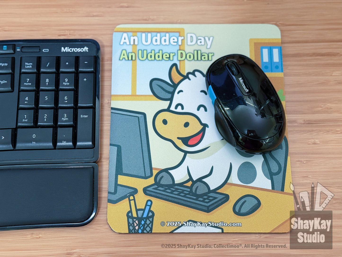 "An Udder Day" Mousepad