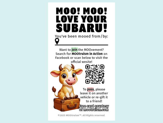 Free Digital MOOtruism™ Movement Card (traveling)