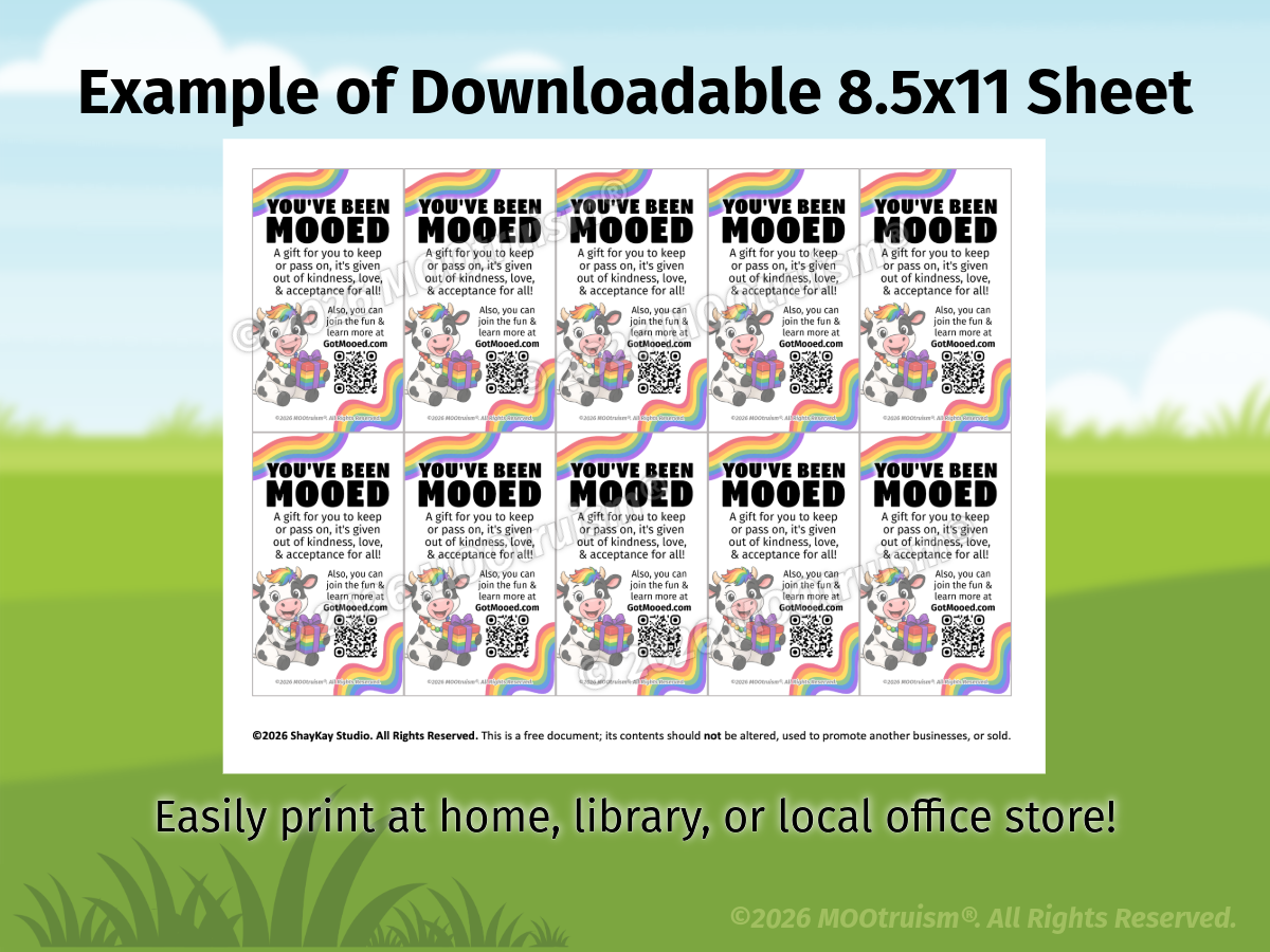 Digital Mooing Card Sheet (Pride Edition)