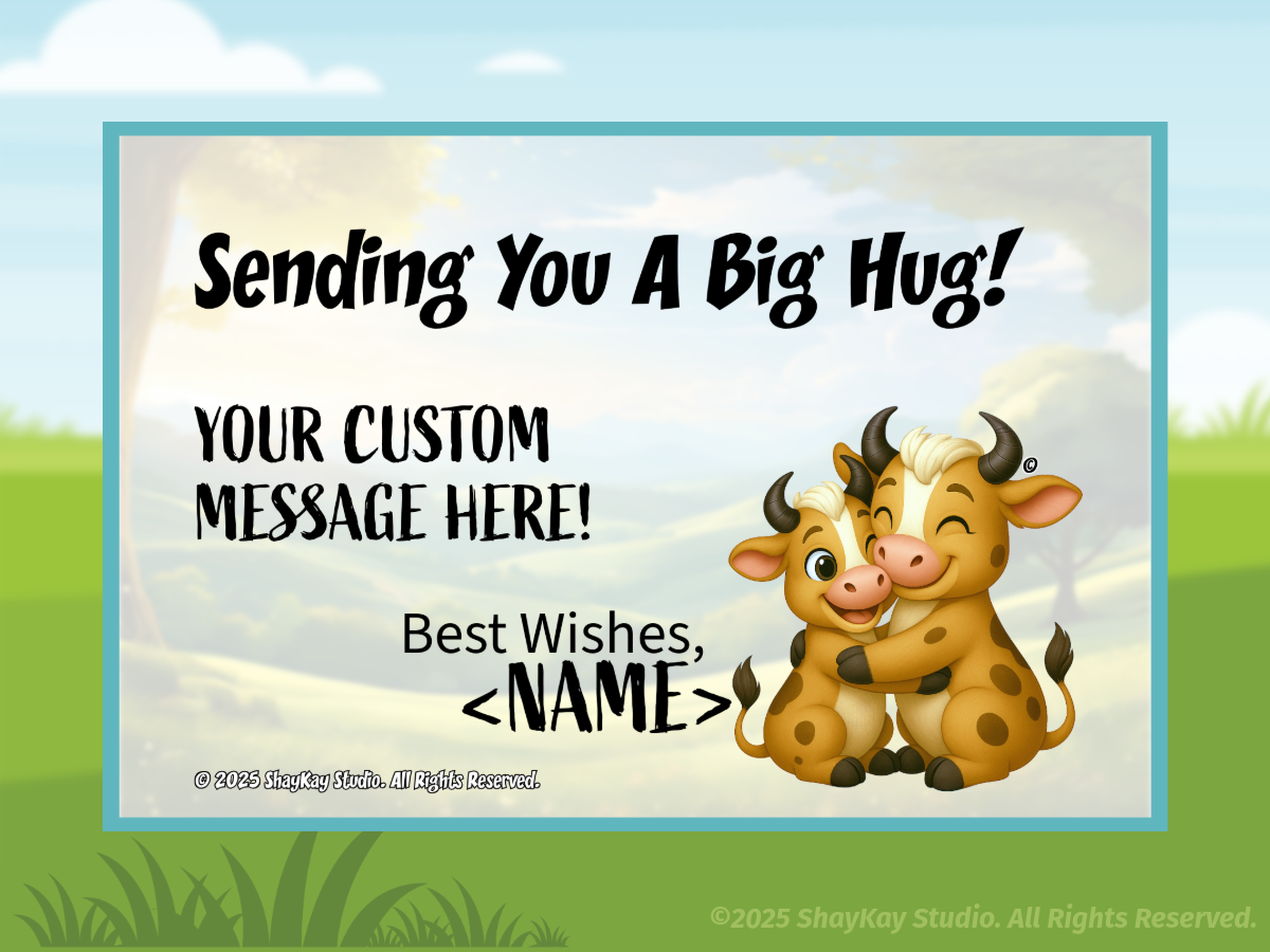 Personalized Note - 4x6 card for order