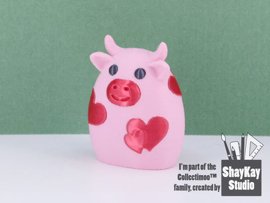 Pink Hearts Moo