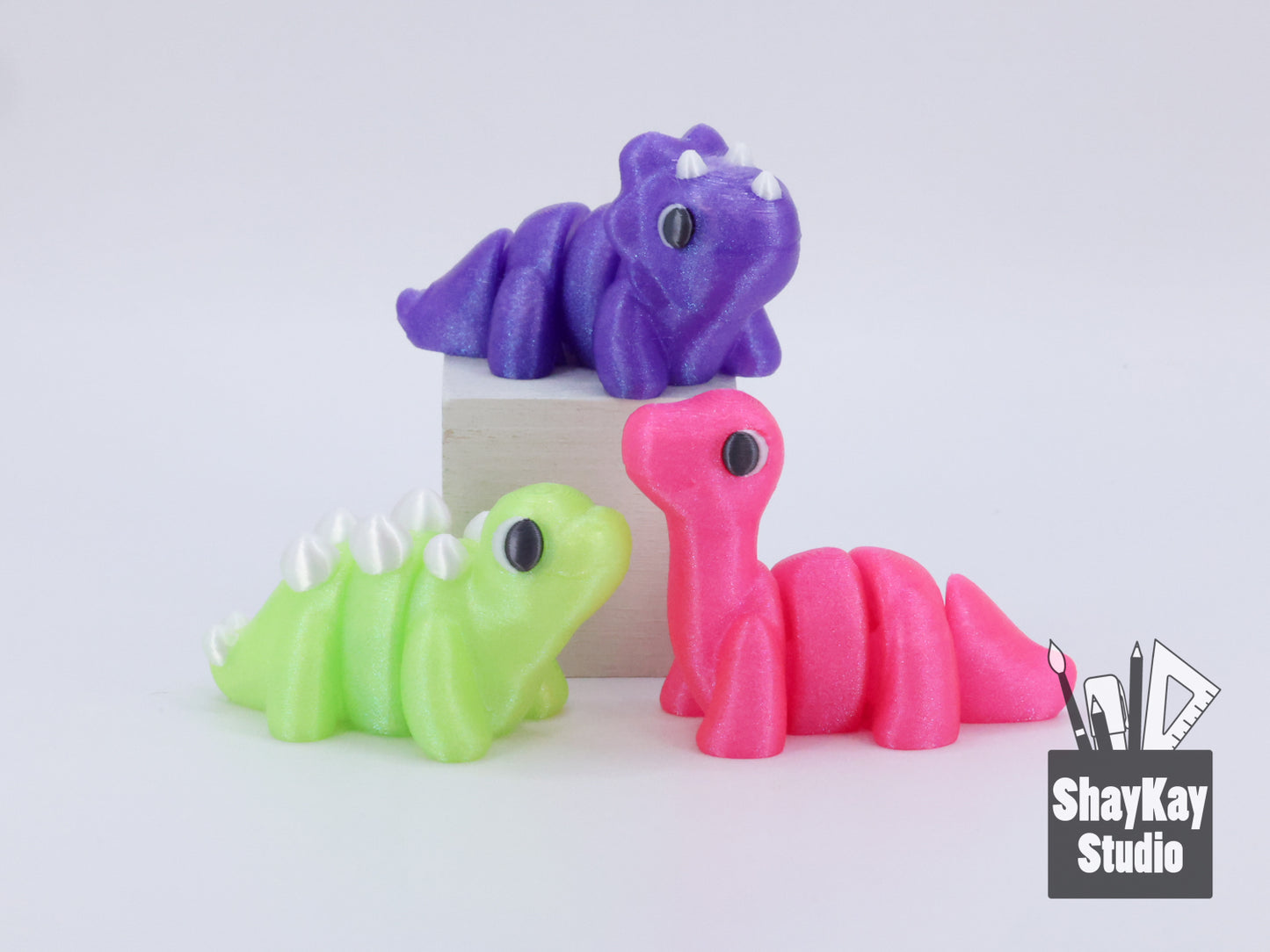 Tiny Shimmer Dino Trio