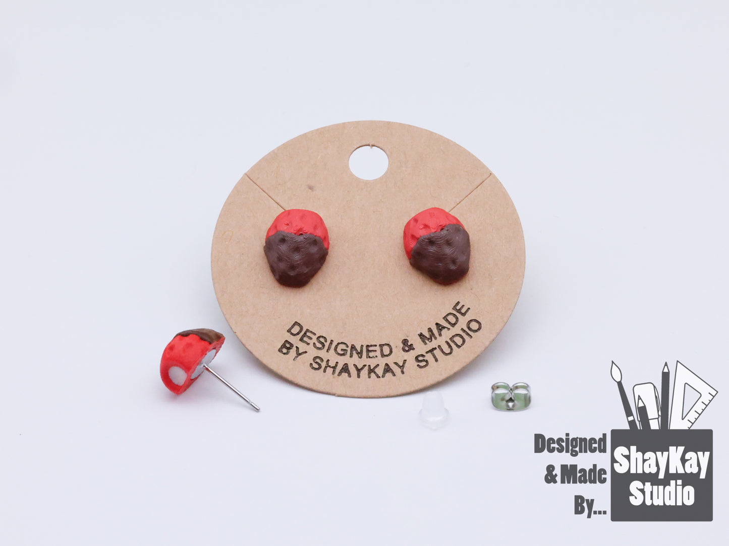 Chocolate Strawberry Earrings