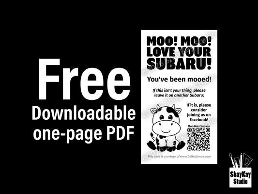 Free Digital Moo Moo Subaru Card