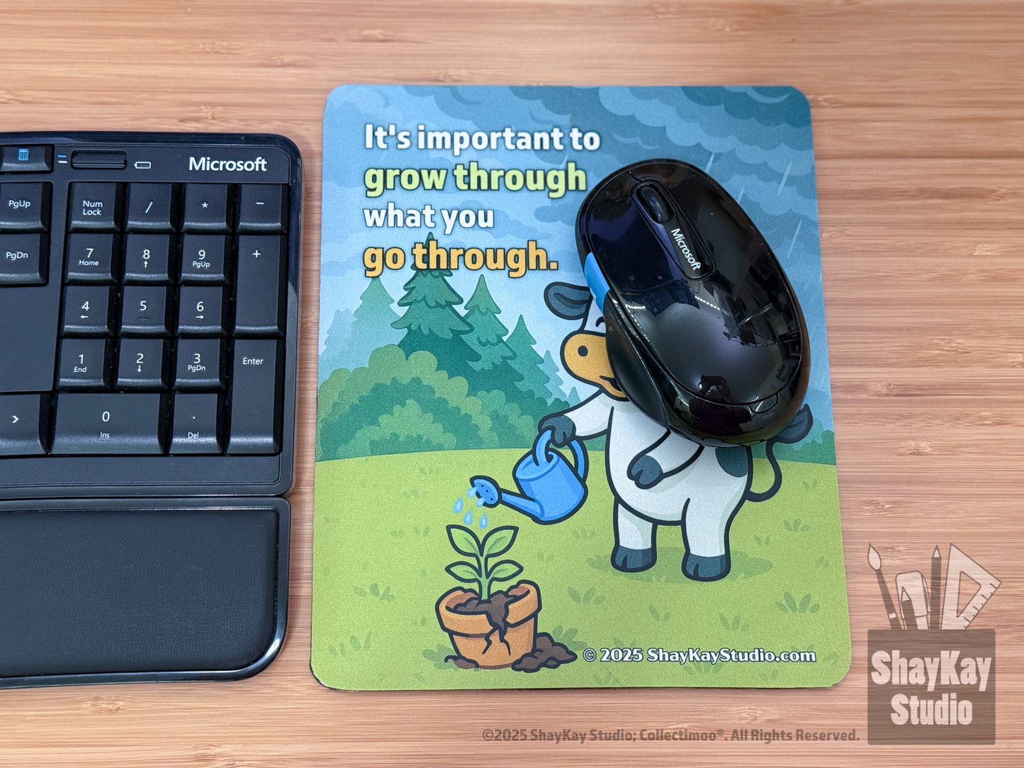 "Grow through what you" Mousepad