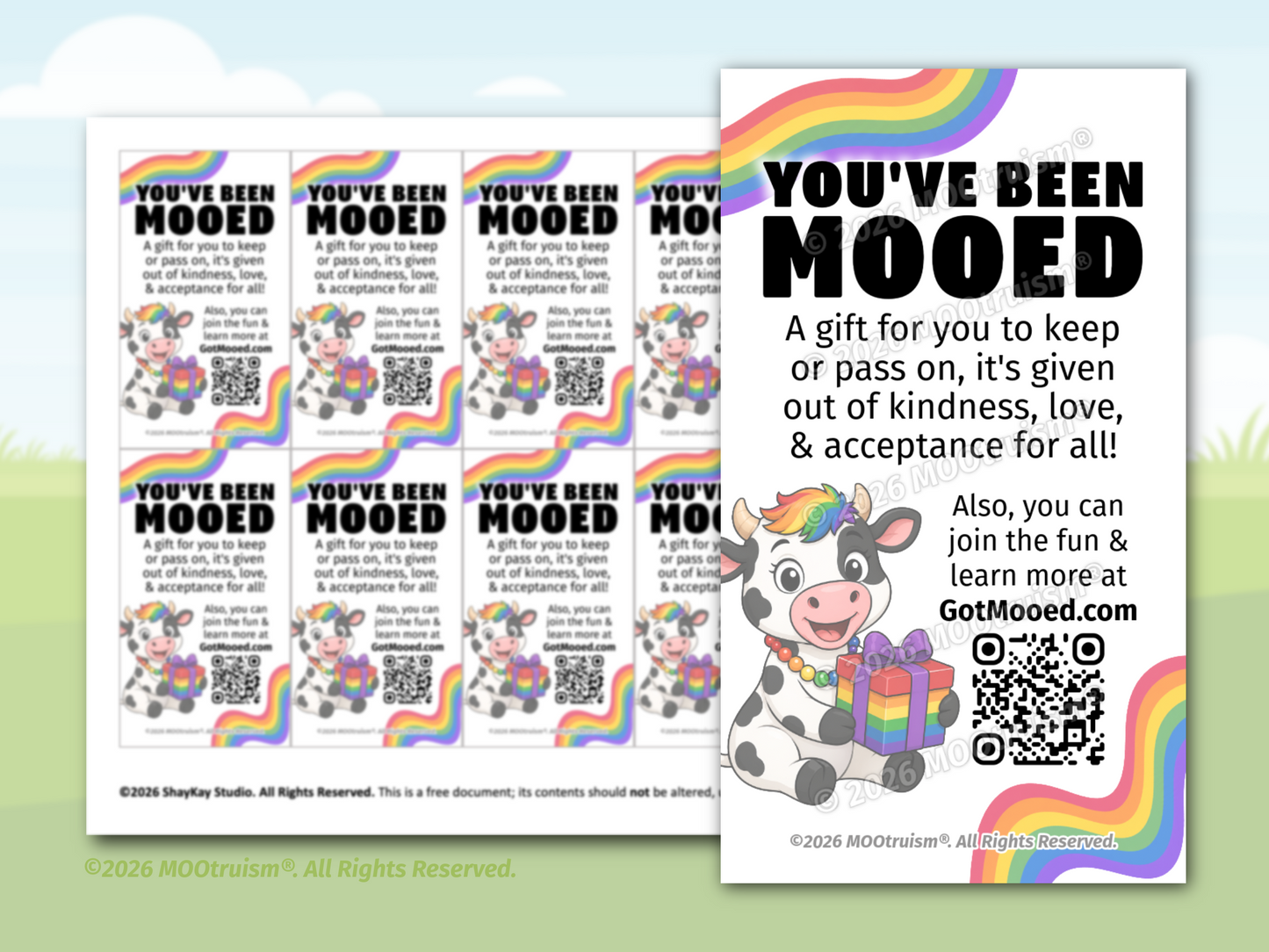 Digital Mooing Card Sheet (Pride Edition)