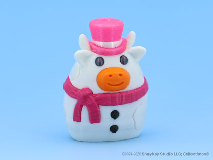 Pink Snowman Moo