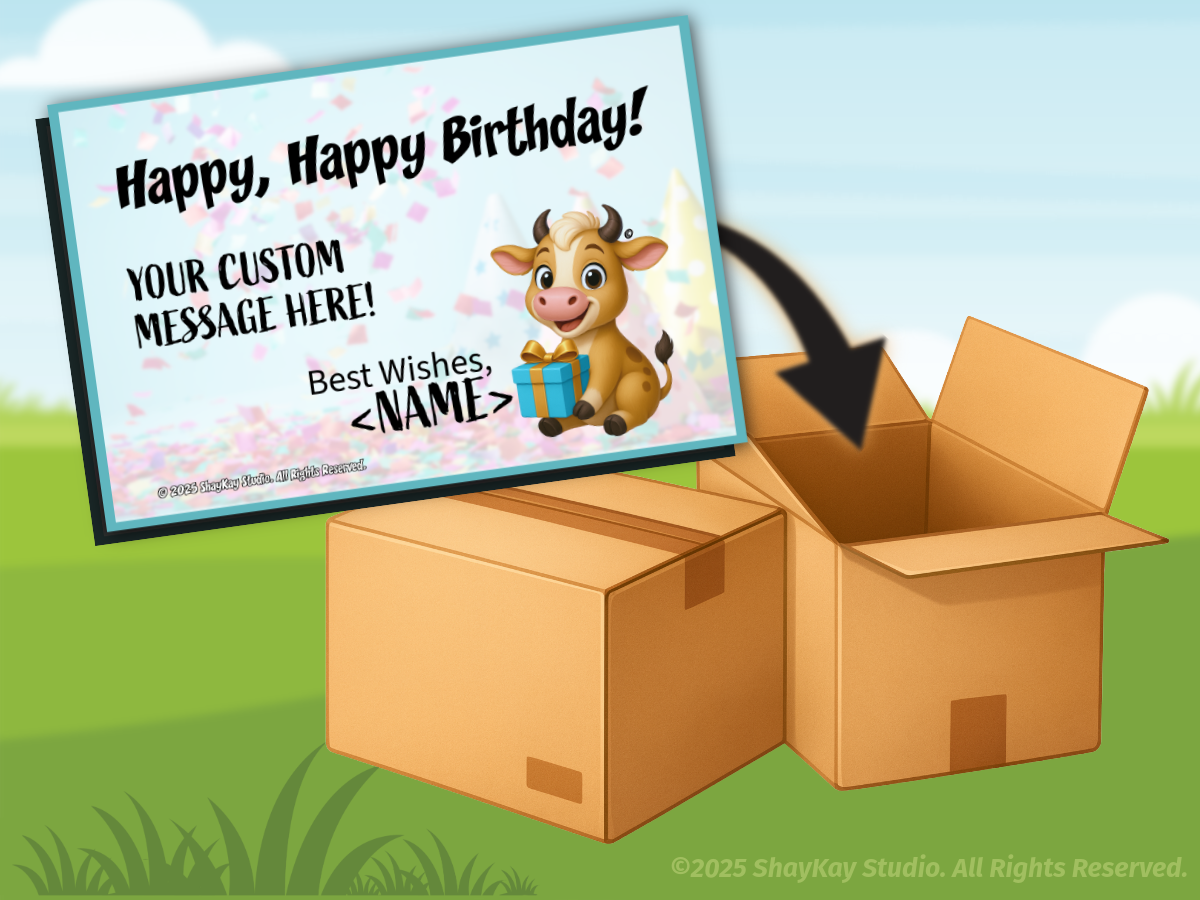 Personalized Note - 4x6 card for order