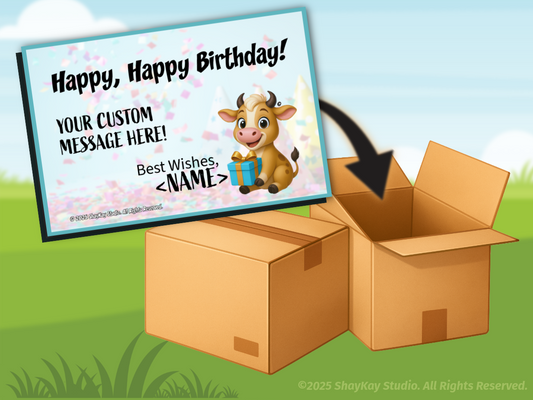 Personalized Note - 4x6 card for order