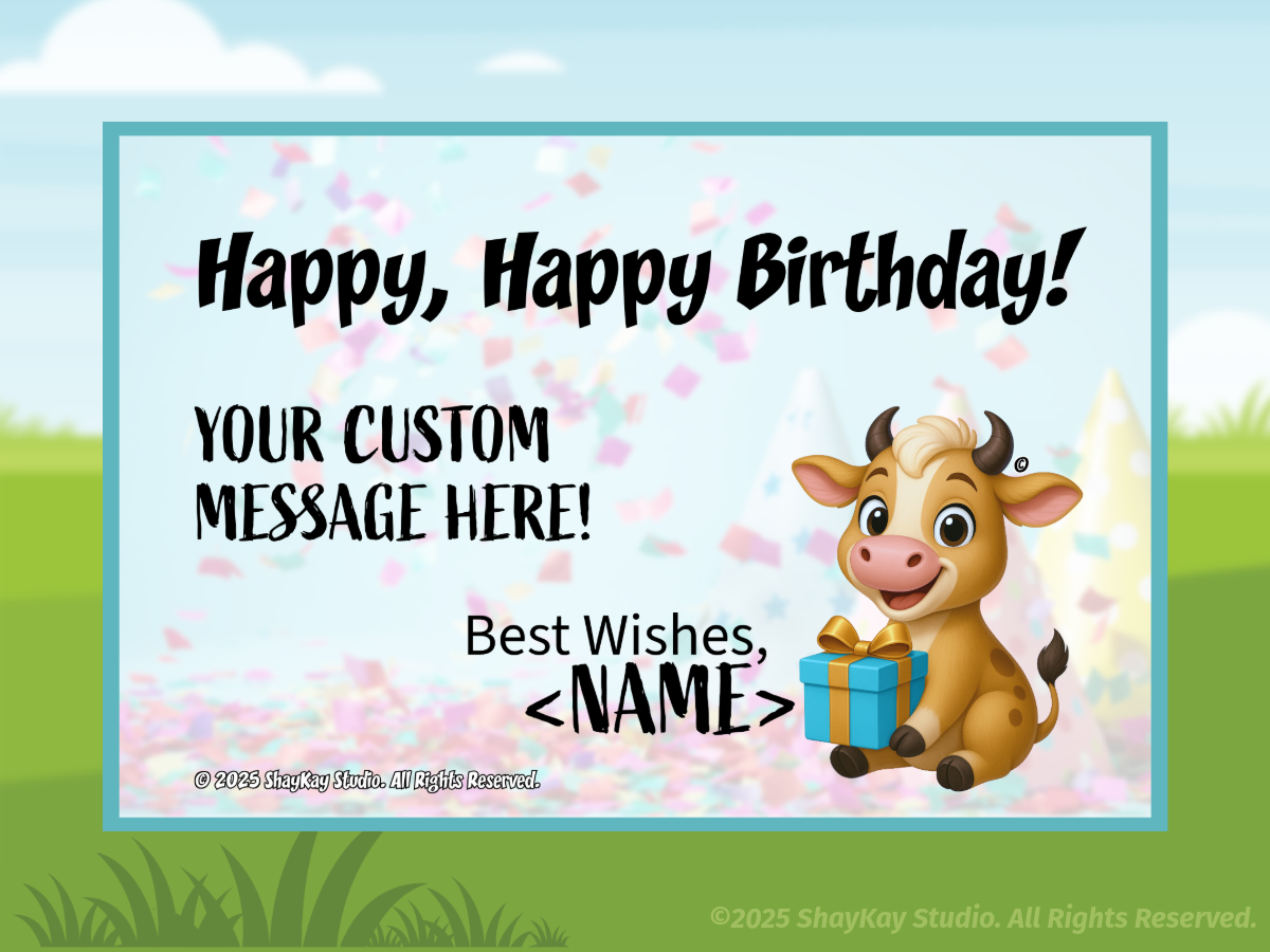 Personalized Note - 4x6 card for order