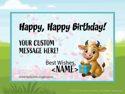 Personalized Note - 4x6 card for order