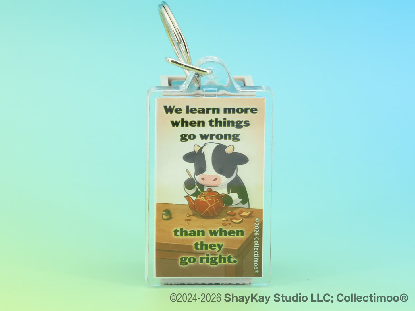 "We learn more when..." Inspirational Acrylic Keychain